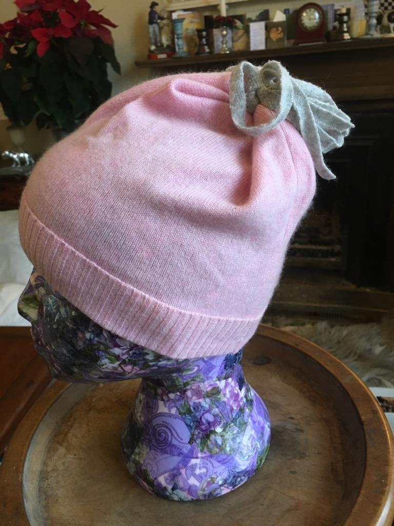 HAT - Pale Pink and Grey