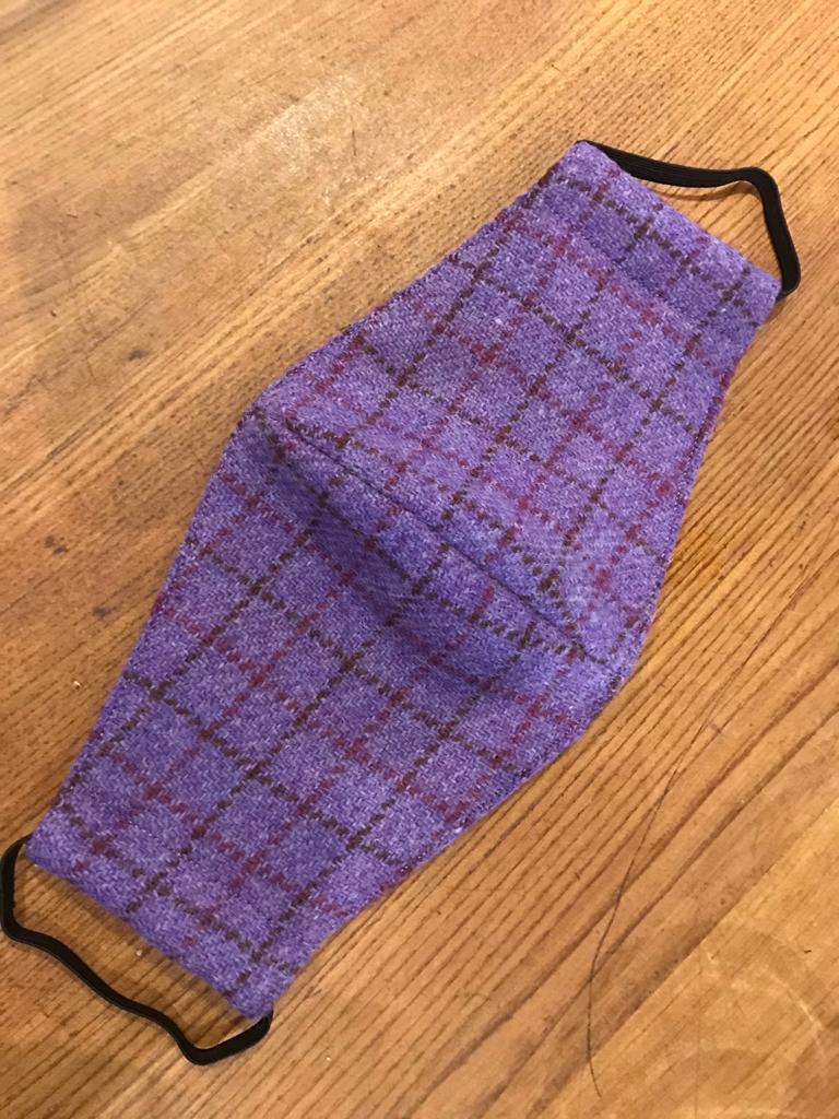 Mauve Tweed Mask with Cotton Lining